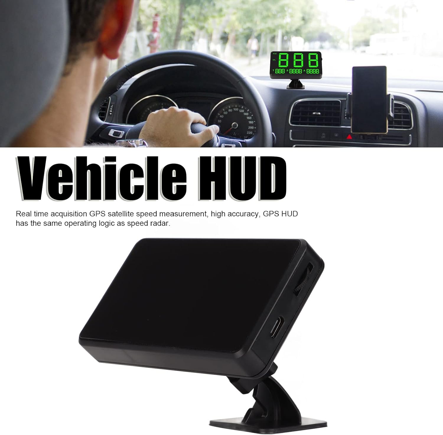 Velocímetro GPS de 4.5 pulgadas, pantalla frontal para coche, indicador GPS HUD con alarma de velocidad, alarma de fatiga y proyecto de parabrisas