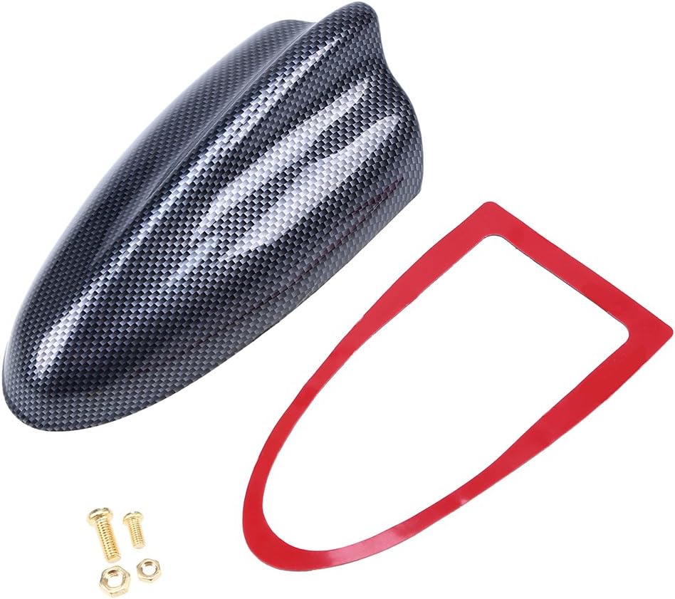 Possbay Antena universal de aleta de tiburón para coche, antena de señal de radio AMFM para auto, SUV, camión, todoterreno, con base adhesiva (fibra