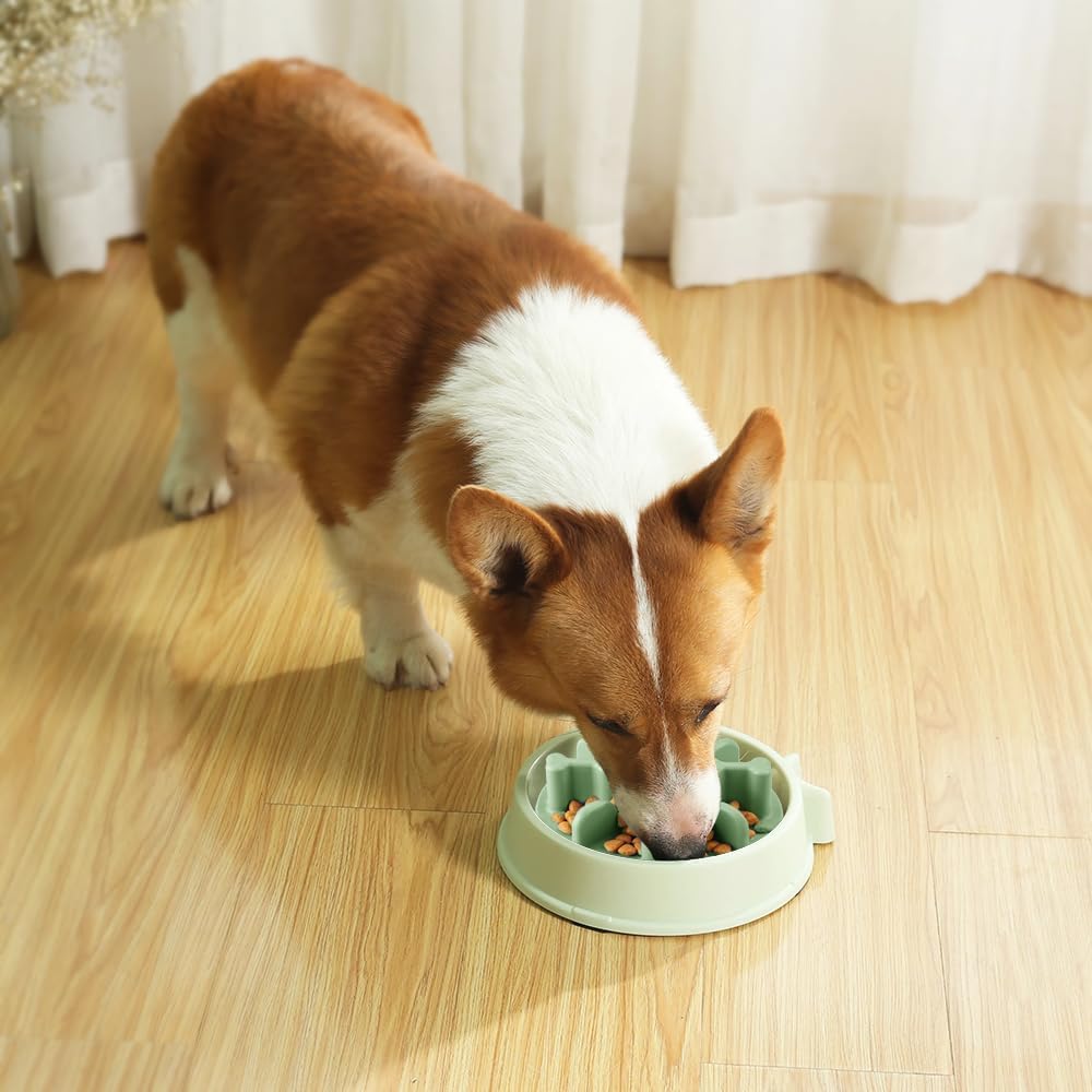 Animire – Cuencos para perros de alimentación lenta, rompecabezas antiasfixia de silicona suave, alimentador lento, antideslizante para comer