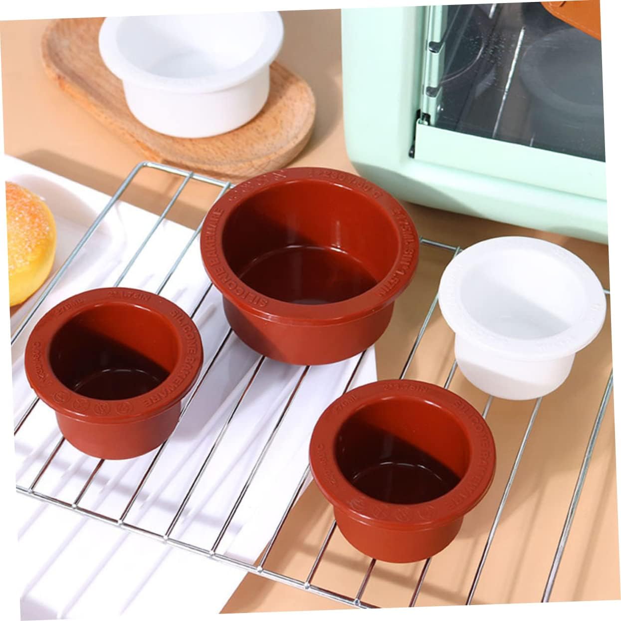 TOVINANNA Molde de silicona para hornear, moldes redondos para pan, moldes para tartas, molde de silicona, molde para hornear, molde de brownie,