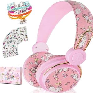 SVYHUOK Unicorn Kids – Auriculares Bluetooth para niñas, auriculares inalámbricos con micrófono para adolescentes, volumen seguro, limitado, 85 db, SVYHUOK Unicorn Kids – Auriculares Bluetooth para niñas, auriculares inalámbricos con micrófono para adolescentes, volumen seguro, limitado, 85 db,