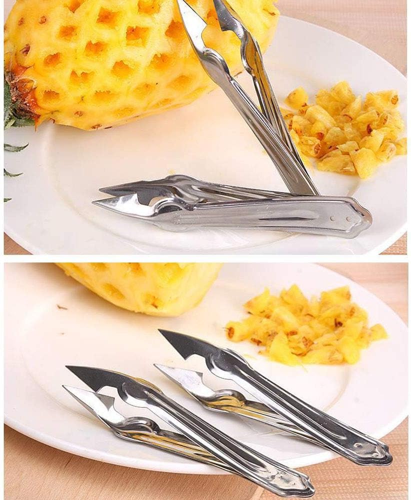 AIYAYI Práctico cortador de acero inoxidable, pelador de ojos de piña, herramientas de cocina, cuchillo de pelado, cuchillo de cepillado de