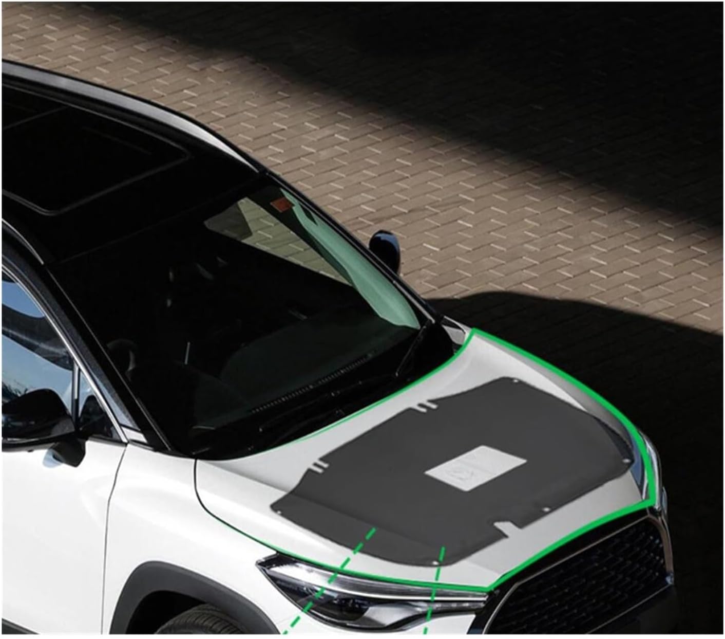 Rouge – Alfombrilla de algodón con aislamiento acústico y acústico para motor y cortafuegos, compatible con Nissan X-Trail 2014-2019