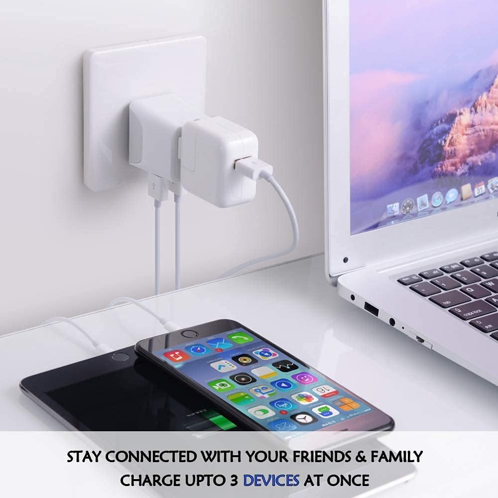 Ceptics Australia, Nueva Zelanda y China, adaptador de viaje con doble entrada USB, ultra compacto, de Estados Unidos a tipo I, perfecto para