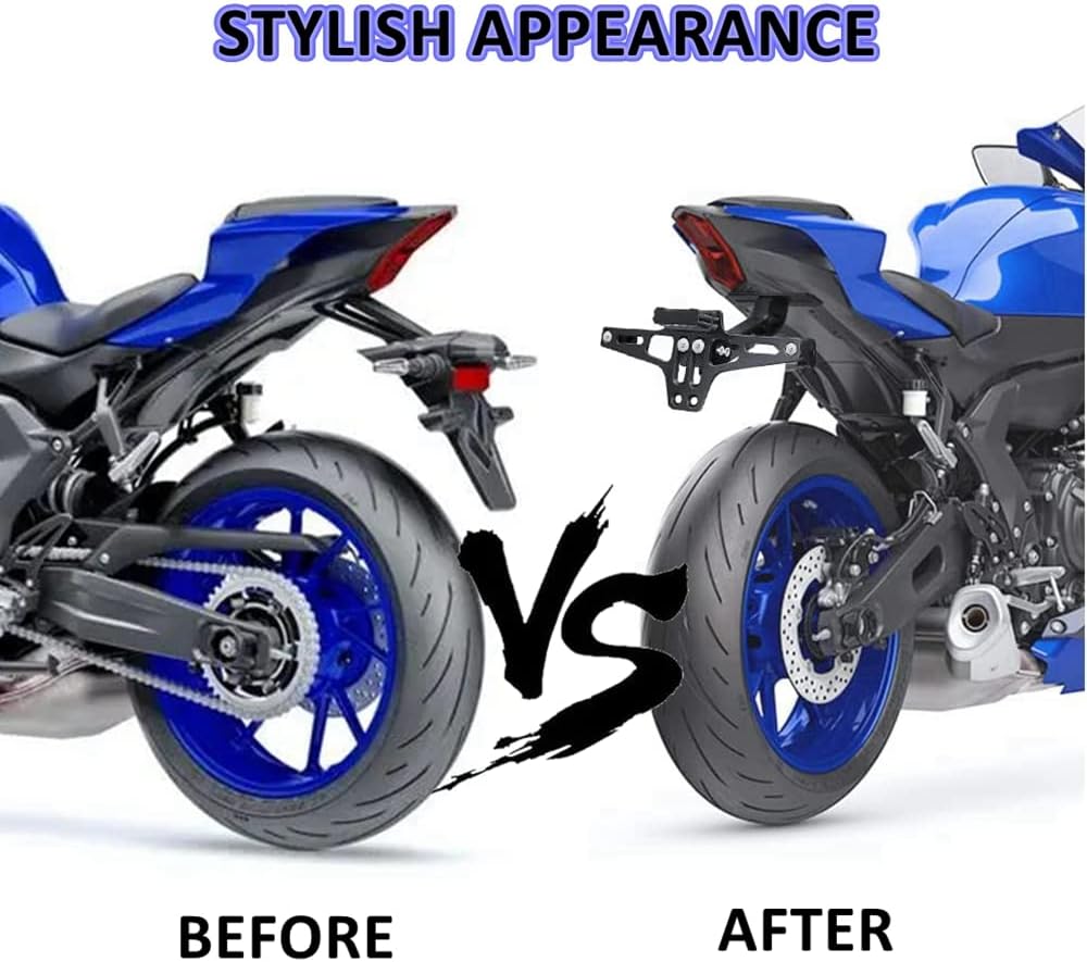 Eliminador de guardabarros para placa de matrícula CNC para motocicleta, soporte para placa de matrícula, eliminador de guardabarros compatible con