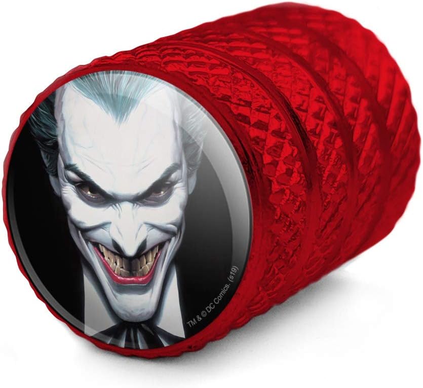 Batman Alex Ross Joker Head – Tapones de válvula de aluminio