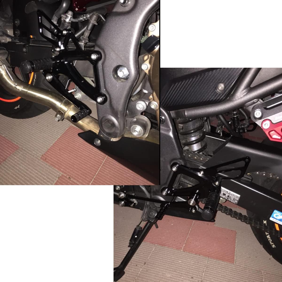 CNC CBR500R 13-19 – Juego de clavijas traseras ajustables para motocicleta, pedal de cambio de freno compatible con CBR500R CBR400R CB500F CB400F