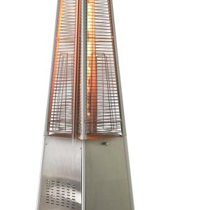 Calentador de propano, calentador de llama piramidal para patio al aire libre con ruedas y cubierta, calentador de propano portátil de 48000 BTU Calentador de propano, calentador de llama piramidal para patio al aire libre con ruedas y cubierta, calentador de propano portátil de 48000 BTU