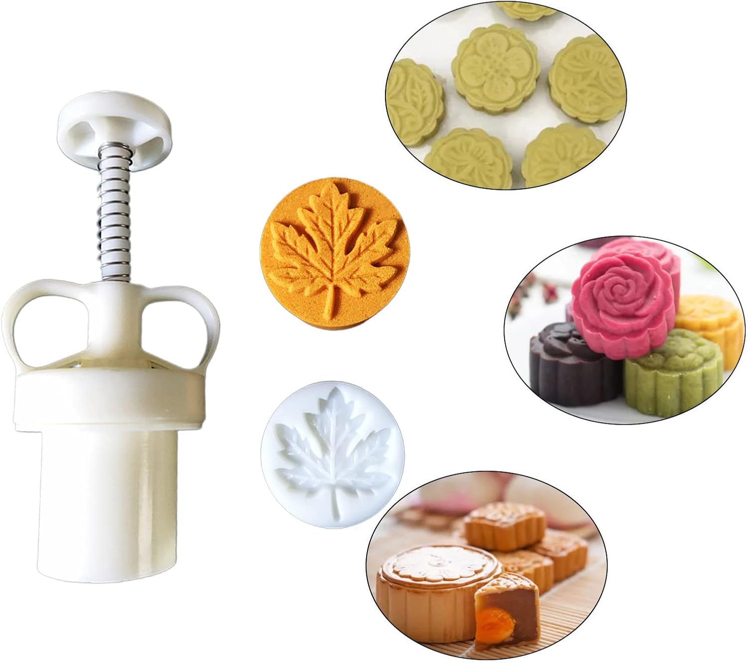 Molde de pastel de luna para galletas, molde de hoja, molde de pastelería de hojas de arce, decoración de festivales, cortador de mano, molde para