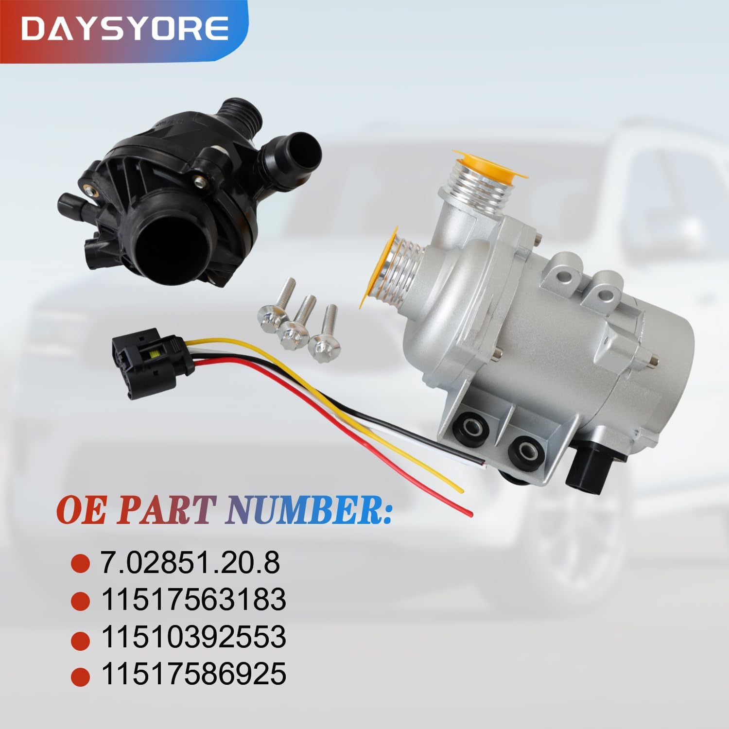 11517563183 11517586925 Bomba de agua de motor eléctrico y termostato para 128i325i 325xi328i525i528i OE repuesto 7.02851.20.8,11510392553