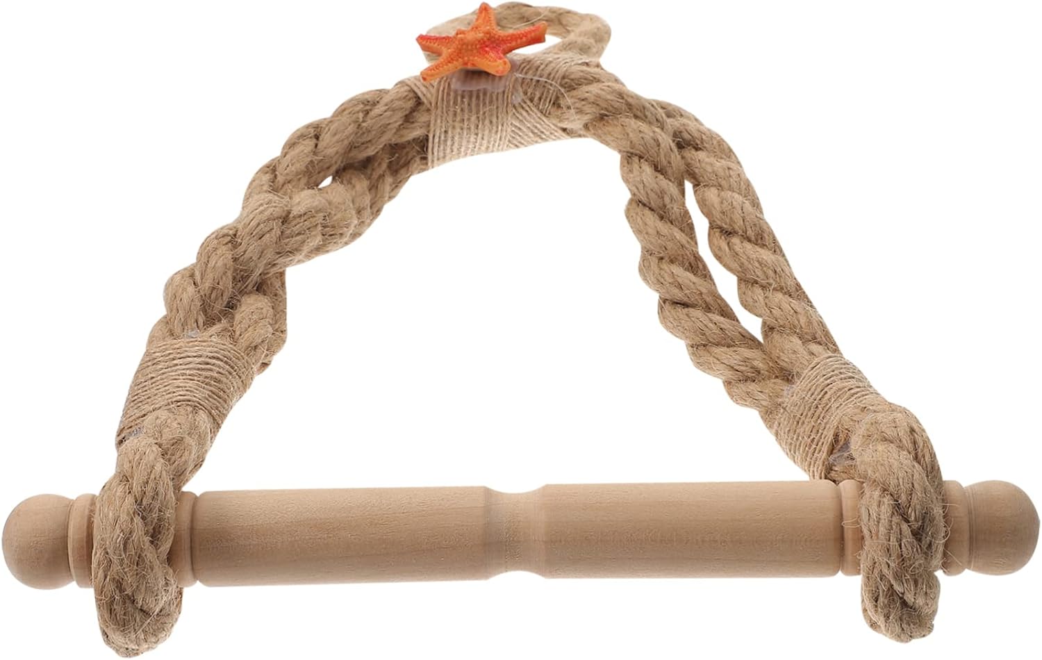 HOMSFOU Soporte para toallas de papel de cordel, soporte rústico para toallas de mano, soporte de papel higiénico de granja, anillo para toallas de
