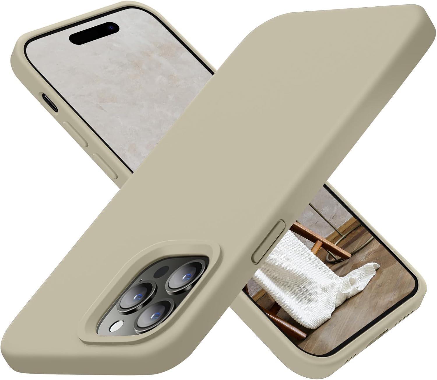 Cordking Funda para iPhone 14 Pro Max, silicona líquida de alta calidad a prueba de golpes para iPhone 14 ProMax con forro de microfibra suave