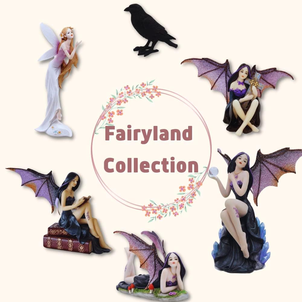 Comfy Hour Fairyland Collection – Figura de bosque de brujas de hadas oscuras de 6 pulgadas, decoración del hogar y coleccionables, poliresina
