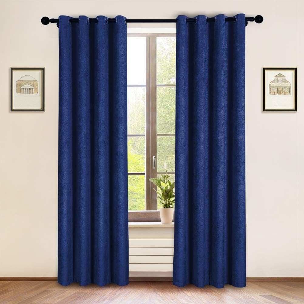 Cortinas de ventana de chenilla de doble cara para sala de estar