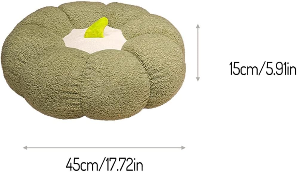TUNKENCE Cojín de asiento para sillas de patio, cojín de futón de calabaza, cojín redondo creativo para dormitorio, tapete grueso para ventana del