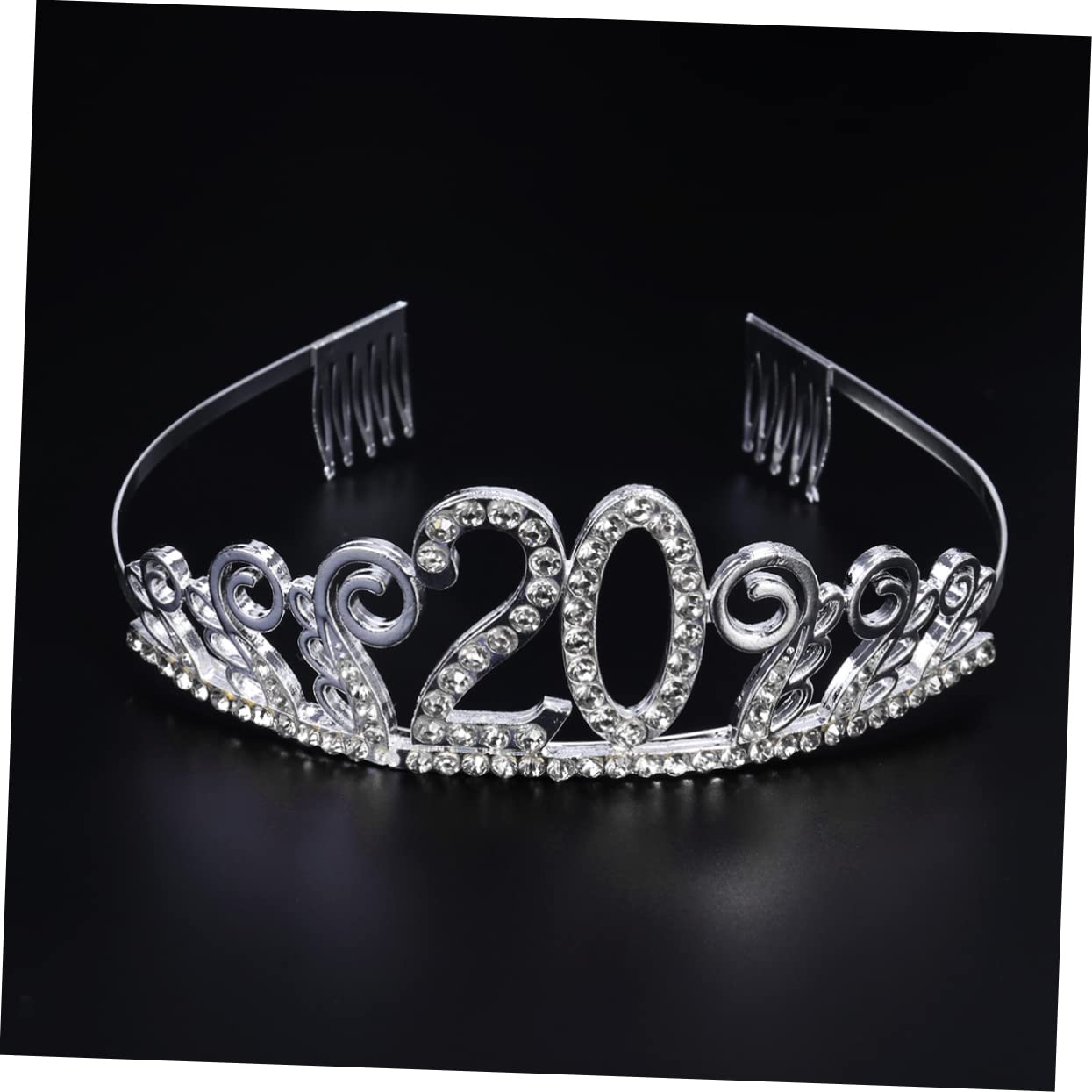 minkissy 1 Set 20 Happy 20th Birthday Tiara Birthday Rhinestone Crystal Birthday Party Etiquette Belt 20th Birthday Headband 20th Bday Sash