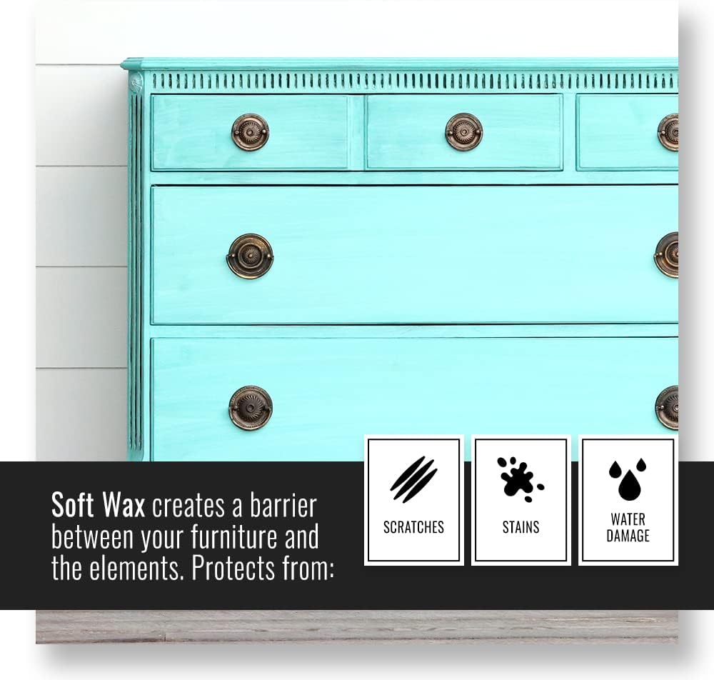 Real Milk Paint, Sellador de cera de acabado suave para muebles pintados, sellador de pintura para armarios, decoración de madera sin terminar, cera