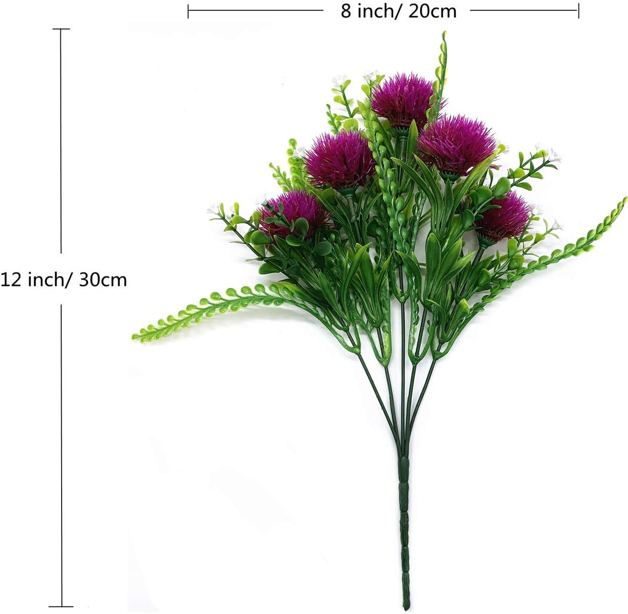Decoración de plantas artificiales de diente de león, flores de plástico falsas, arbustos, hierba para interiores y exteriores, hogar, jardín, boda,