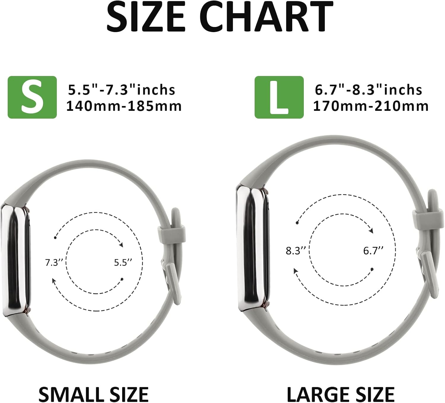 VANCLE Bandas compatibles con Fitbit Luxe para mujeres y hombres, 3 unidades Correas deportivas de repuesto de silicona suave para Fitbit Luxe