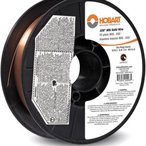 Hobart H305406-R22 Alambre de soldadura sólido de acero al carbono ER70S-6 de 10 libras, 0.030 pulgadas Hobart H305406-R22 Alambre de soldadura sólido de acero al carbono ER70S-6 de 10 libras, 0.030 pulgadas