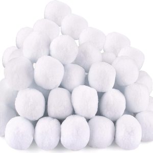 Juego de 75 bolas de nieve para interiores, bolas de nieve falsas para niños en interiores, decoración de bolas de nieve falsas blancas de Navidad Juego de 75 bolas de nieve para interiores, bolas de nieve falsas para niños en interiores, decoración de bolas de nieve falsas blancas de Navidad
