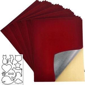 20 hojas de terciopelo autoadhesivas, tela de franela autoadhesiva para caja de joyería, forro de pelusa, adhesivo, tamaño 8.8 x 11.8 pulgadas (rojo 20 hojas de terciopelo autoadhesivas, tela de franela autoadhesiva para caja de joyería, forro de pelusa, adhesivo, tamaño 8.8 x 11.8 pulgadas (rojo