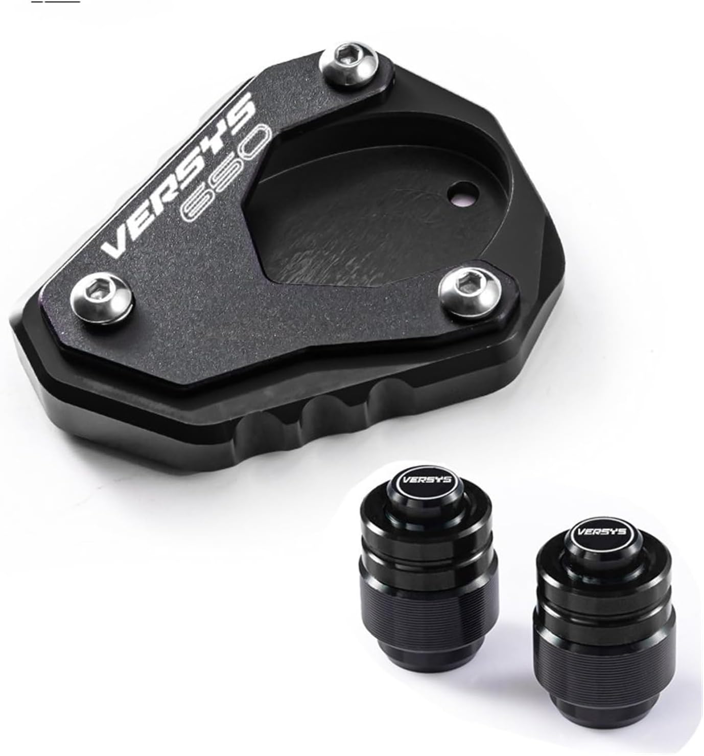 Para Kawasaki para Versys650 para VERSYS 650 2011-2022 Placa de extensión de soporte lateral de motocicleta para aumentar la placa de extensión,