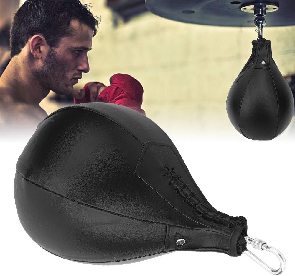 Kit de bolsa de velocidad de boxeo, saco de boxeo de PU con vejiga de látex resistente y hebilla colgante, bolsa de velocidad para el trabajo de