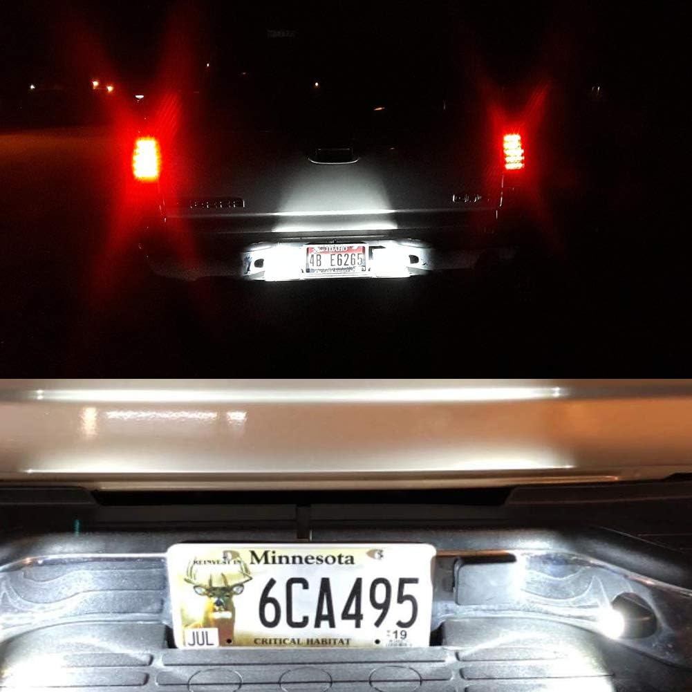 2 lámparas LED para placa de Chevy Silverado 1500 2500 3500 Suburban Tahoe GMC Sierra 1500 2500 3500 Yukon XL Cadillac Escalade, color blanco