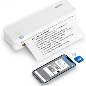 JADENS Impresoras portátiles inalámbricas para viajes, compatible con letras estadounidenses de 8.5 x 11 pulgadas, impresora térmica Bluetooth JADENS Impresoras portátiles inalámbricas para viajes, compatible con letras estadounidenses de 8.5 x 11 pulgadas, impresora térmica Bluetooth