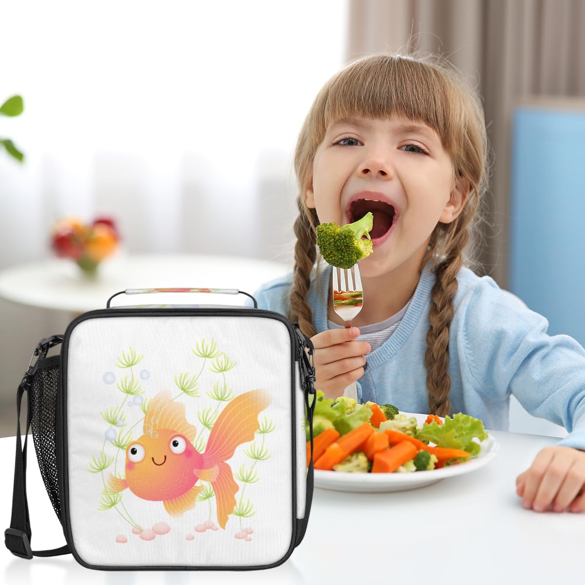 Little Goldfish – Lonchera aislada a prueba de fugas para hombres y mujeres, lonchera pequeña para el trabajo, picnic, playa, viajes