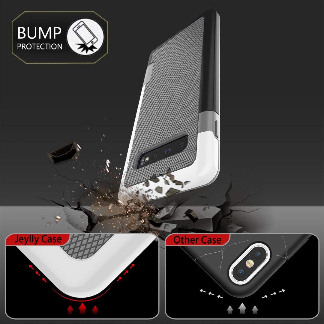 Jeylly Funda para Galaxy S10 Plus, para Samsung S10+, ultra delgada de una pieza de 3 colores de impacto antideslizante resistente TPU suave