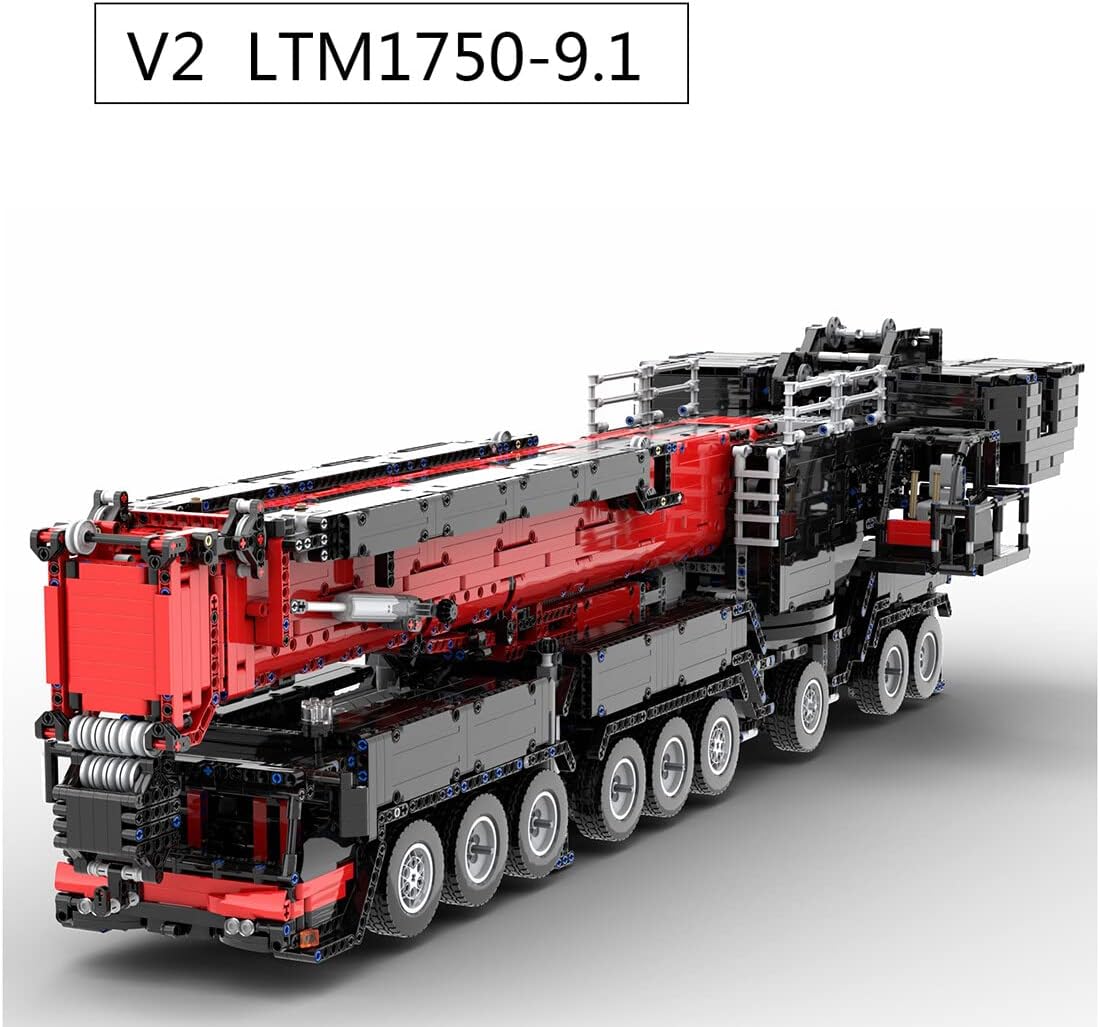Technic Crane para grúa Liebherr LTM1750, 7778 piezas exclusivas MOC RC construcción de grúa con 12 motores, compatible con Lego