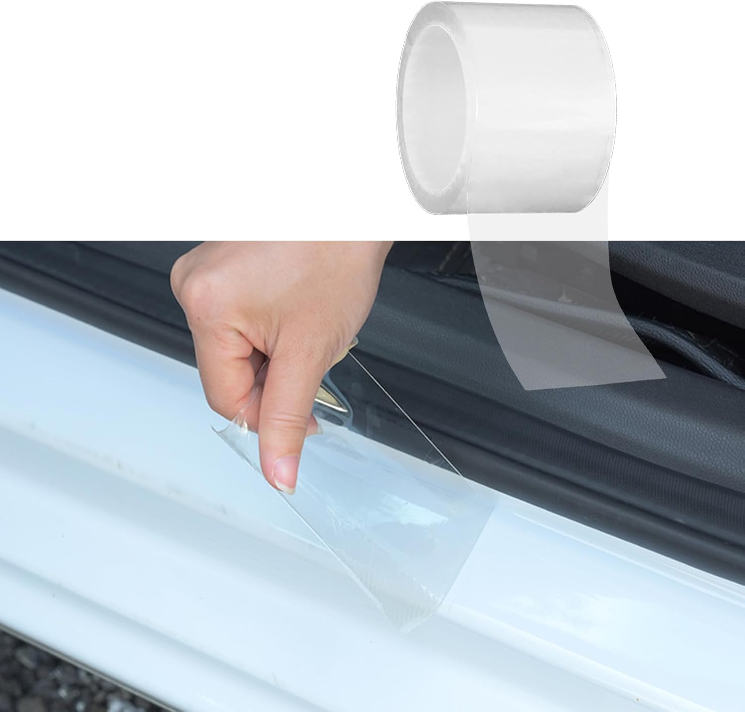 Protector de entrada de puerta de automóvil, protector de puerta de automóvil, cinta protectora anticolisión, tira adhesiva antiarañazos, tira