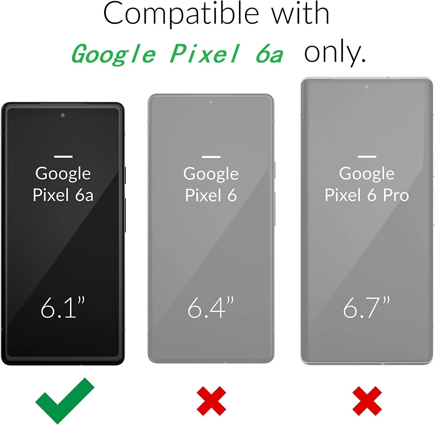 Jaorty Funda para Google Pixel 6a para mujer con tarjetero de 6.1 pulgadas 5G 2022, funda para teléfono Google Pixel 6a con correa, fundas cruzadas