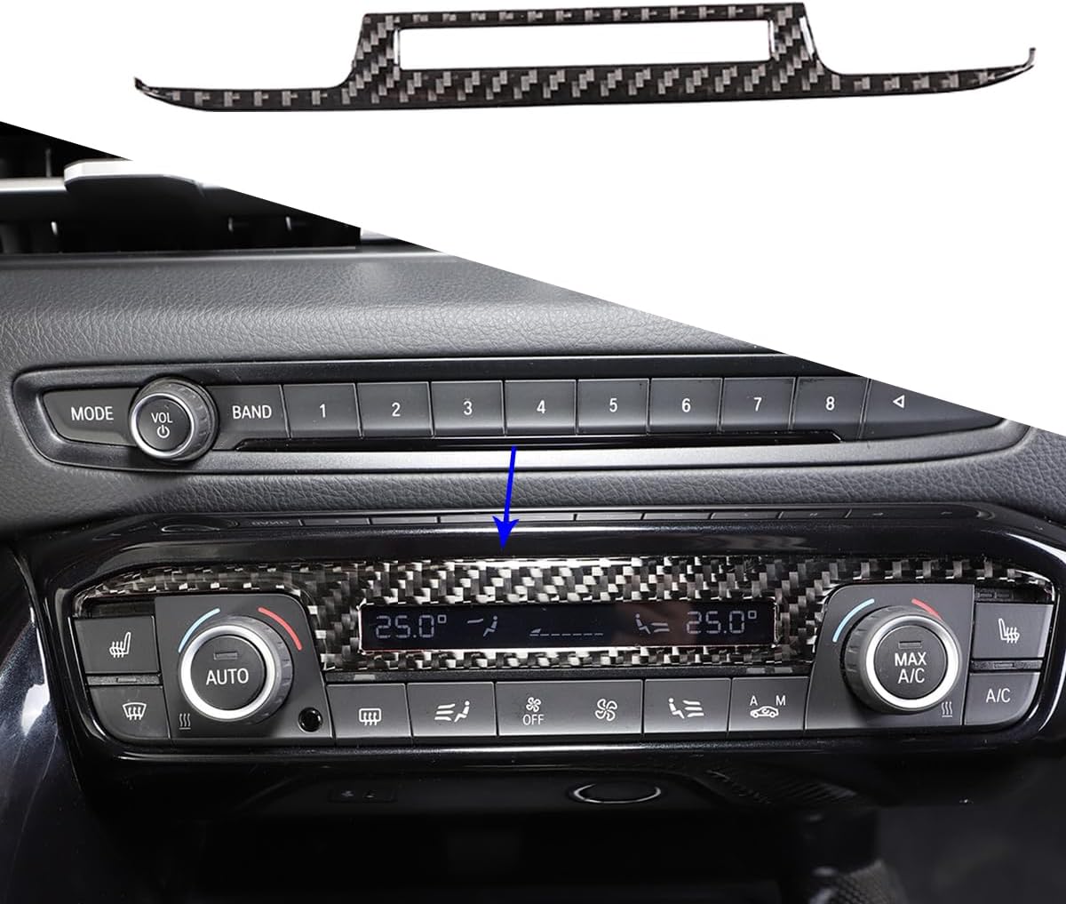 Protector de panel de interruptor de aire acondicionado de automóvil, decoración de fibra de carbono suave real, apto para Toyota Supra GR A90 A91