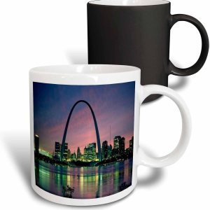 3dRose mug_56145_3 “St louis Missouri Arch At Nite” Taza mágica transformadora, 11 onzas, multicolor 3dRose mug_56145_3 “St louis Missouri Arch At Nite” Taza mágica transformadora, 11 onzas, multicolor