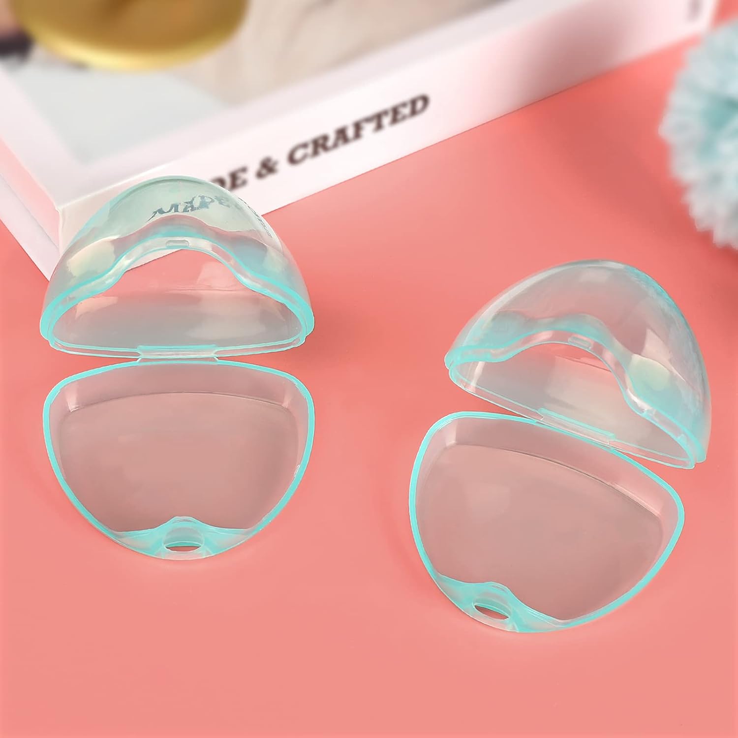 Accmor Funda para chupete, estuche para chupete, contenedor para chupete para viajes, sin BPA, verde transparente, paquete de 4