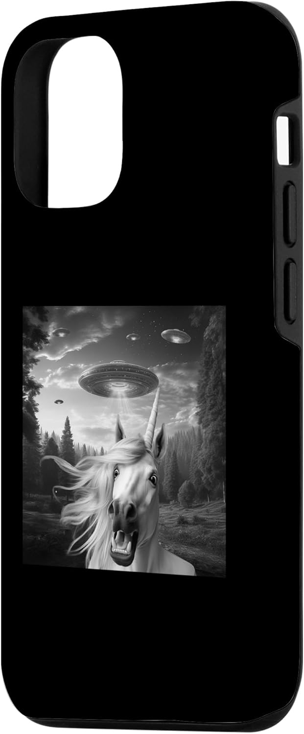 iPhone 14 Pro Alien UFO Selfie Unicorn Spaceship Weirdcore Funny Case
