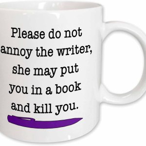 3dRose Please Do Not Annoy The Writer – Taza de cerámica verde, 11 onzas, color morado 3dRose Please Do Not Annoy The Writer – Taza de cerámica verde, 11 onzas, color morado