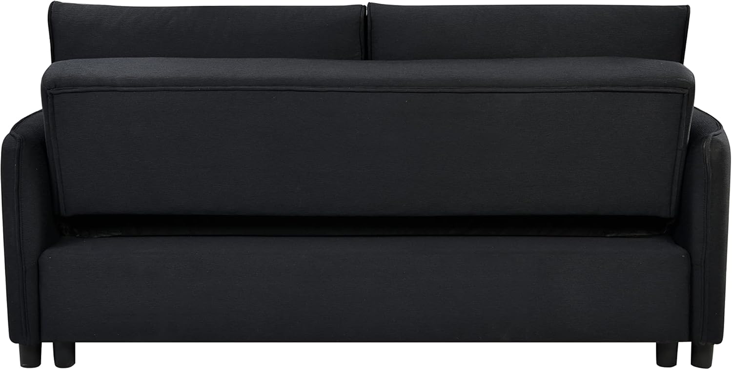 Eafurn Sofá biplaza futón con cama extraíble, tapizado 3 en 1, sofá cama convertible reclinable con respaldo ajustable, sofá cama Sofacama, tamaño