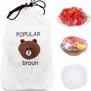 Bolsas de conservación fresca, 100 fundas de alimentos, fundas elásticas reutilizables para almacenamiento de alimentos, sellado de plástico, tapas Bolsas de conservación fresca, 100 fundas de alimentos, fundas elásticas reutilizables para almacenamiento de alimentos, sellado de plástico, tapas