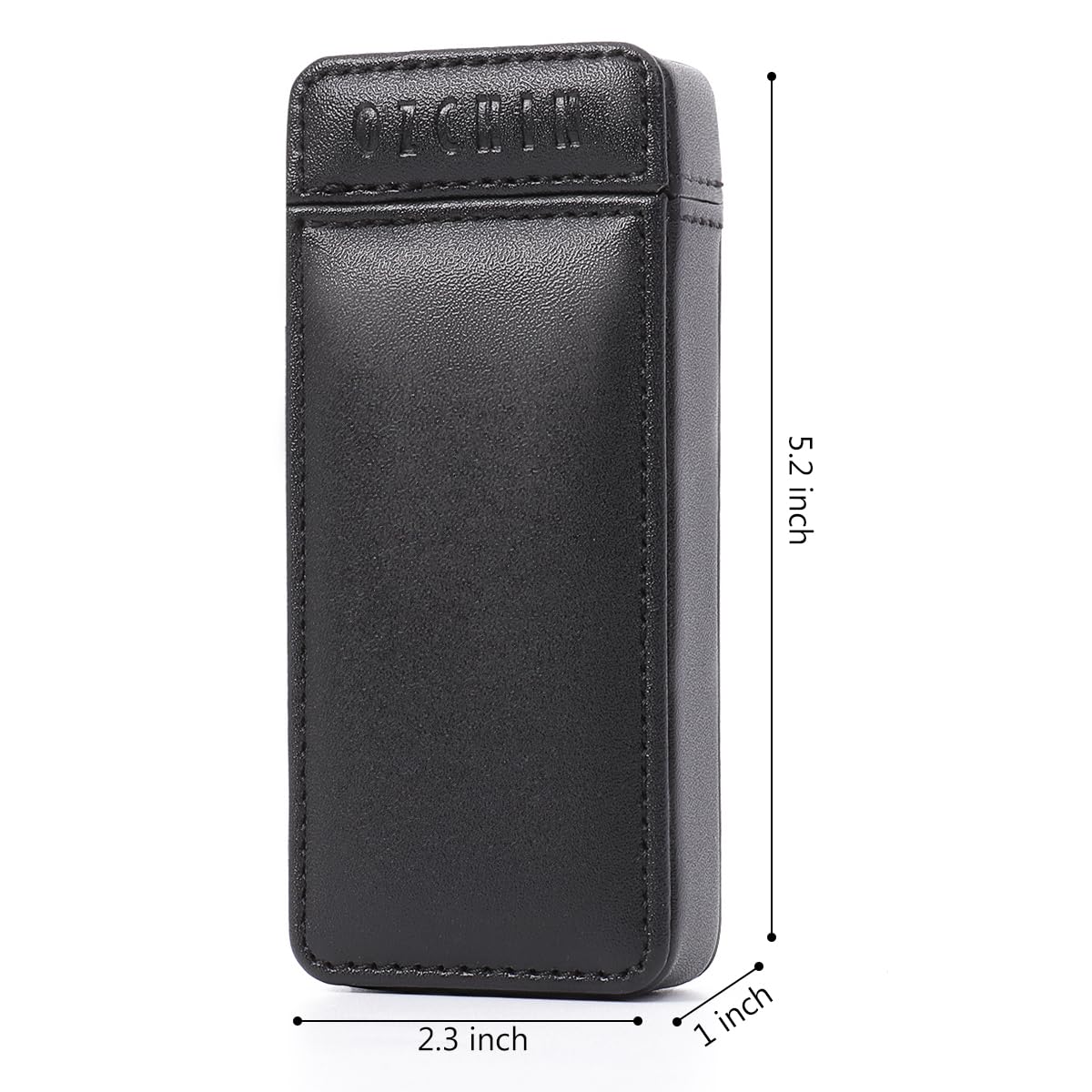 OZCHIN Estuche para cigarrillos de tracción y empuje, con capacidad para 4 unidades, tamaño King, gran regalo para el día del padre (negro)