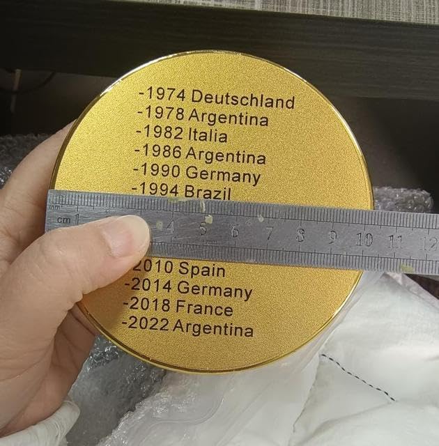 LNGODEHO Trofeo de réplica de la Copa Mundial 2022, premio conmemorativo para fanáticos de los deportes de fútbol de resina, recuerdos de campeones