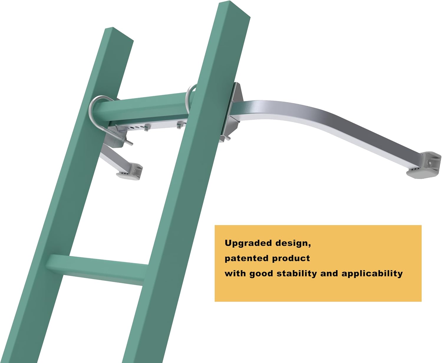 Estabilizador de escalera, accesorio estabilizador de escalera extendido para canaleta de techo y pared, escalera, separador de aluminio para