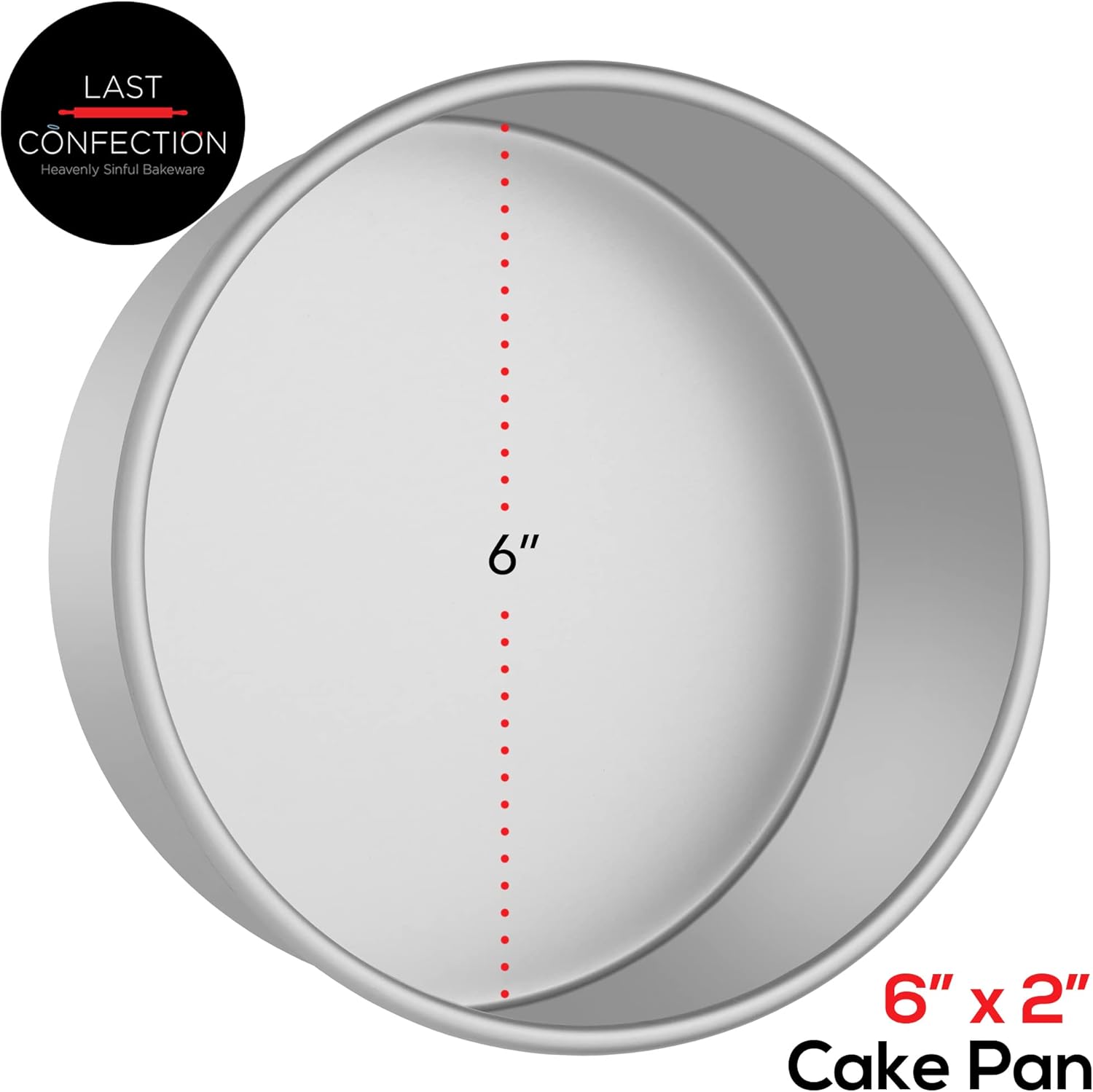 Last Confection Molde Redondo de Aluminio para Pastel Utensilios Profesionales para Hornear (varios tamaños), Plateado