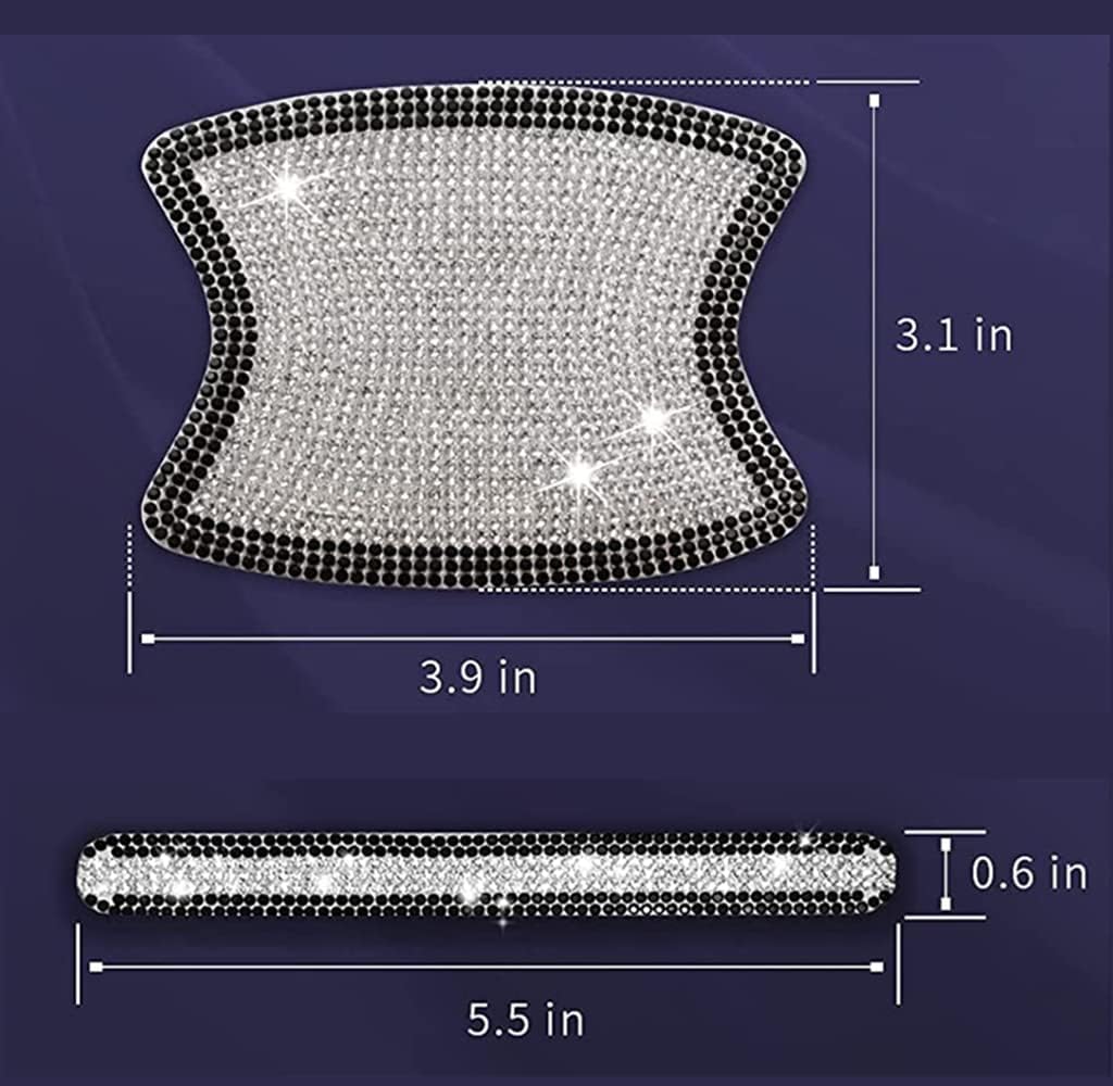 10 calcomanías brillantes para manija de puerta de automóvil, calcomanías protectoras de manijas de puerta con purpurina de cristal, calcomanías y
