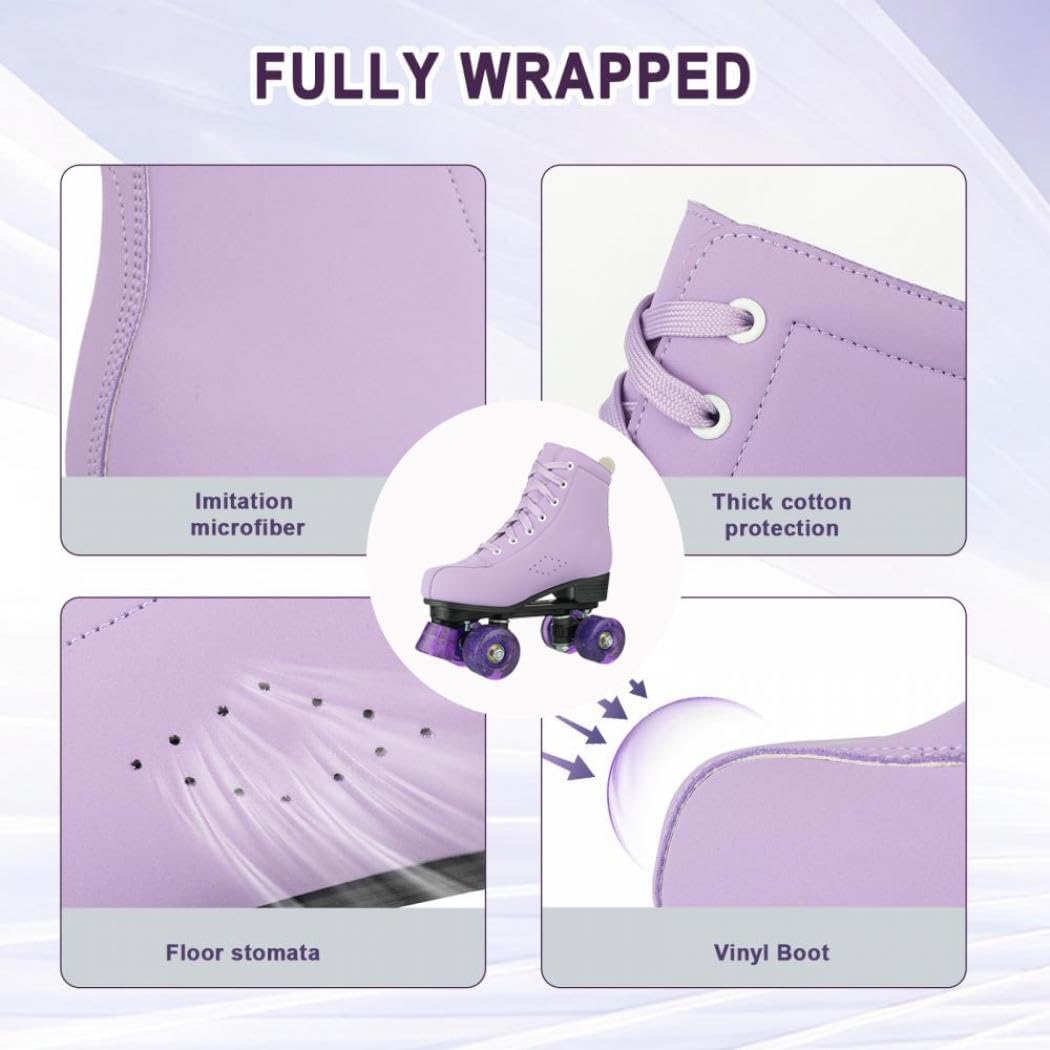 YYW Patines de ruedas para mujeres y niñas, cómodos y elegantes patines de ruedas de alta calidad para principiantes, para interiores y exteriores,