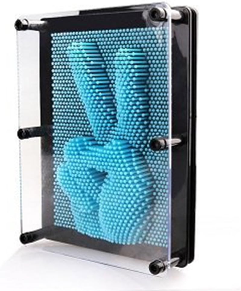 Pin de clon 3D Escultura Pin de impresión Juguete de escritorio en casa Oficina Juguete de escritorio para niños Adultos Regalo Tamaño Grande Azul