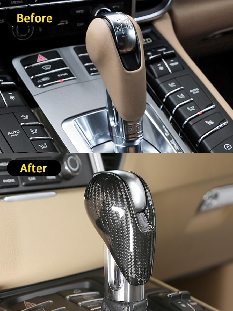 RURZTDAKM Cubierta decorativa de fibra de carbono real para coche, para Porsche Boxster Cayman Macan Panamera 911 718, accesorios para interiores de